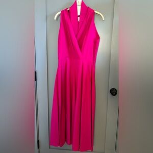 Full skirted silk with self tie belt